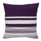 18" Purple and White Cotton Throw Pillow