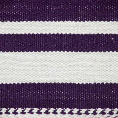 18" Purple and White Cotton Throw Pillow