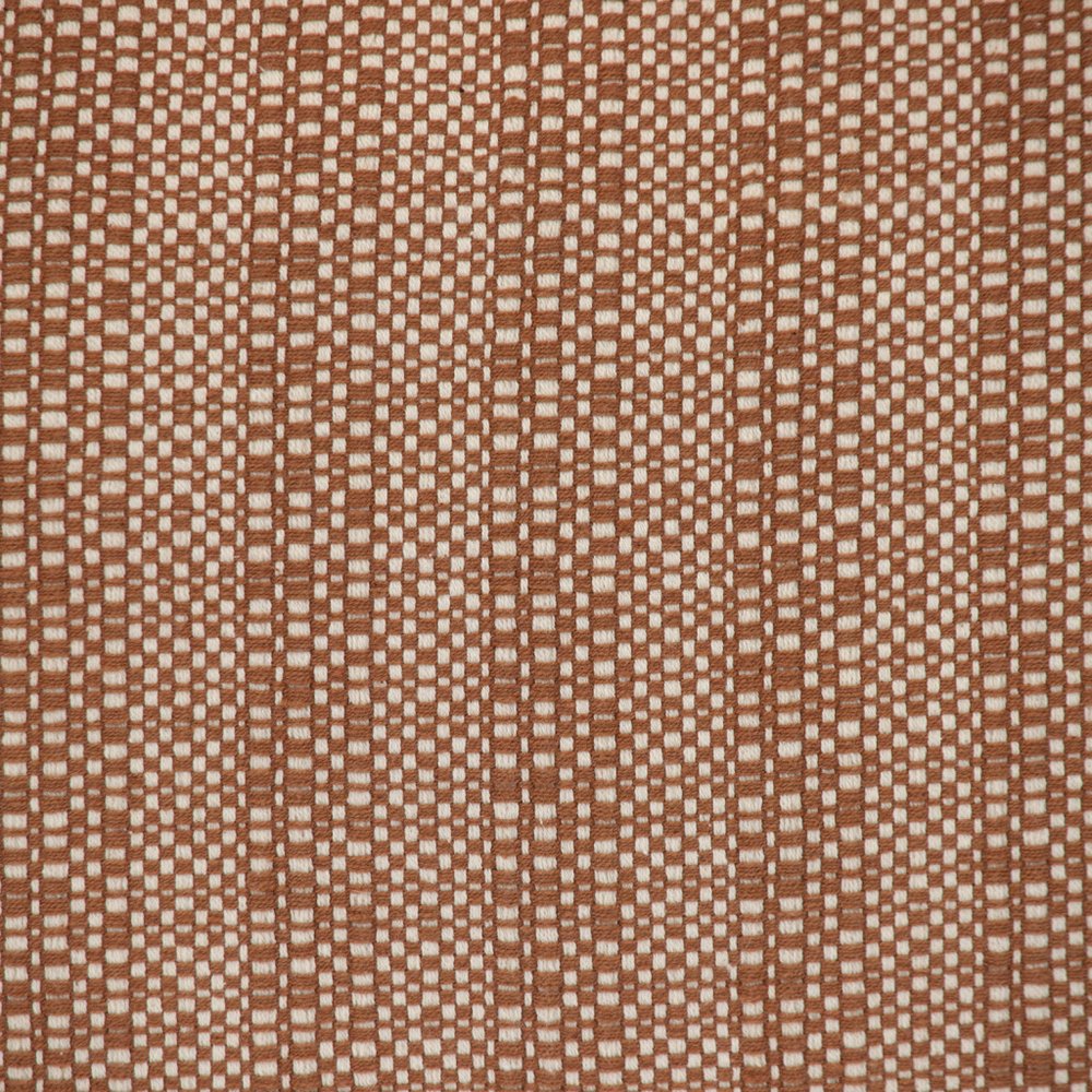 14" X 20" Brown and White Cotton Lumbar Throw Pillow with Fringe