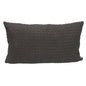 14" X 26" Dark Gray Cotton Lumbar Throw Pillow with Texture