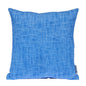 18" Blue Cotton Throw Pillow