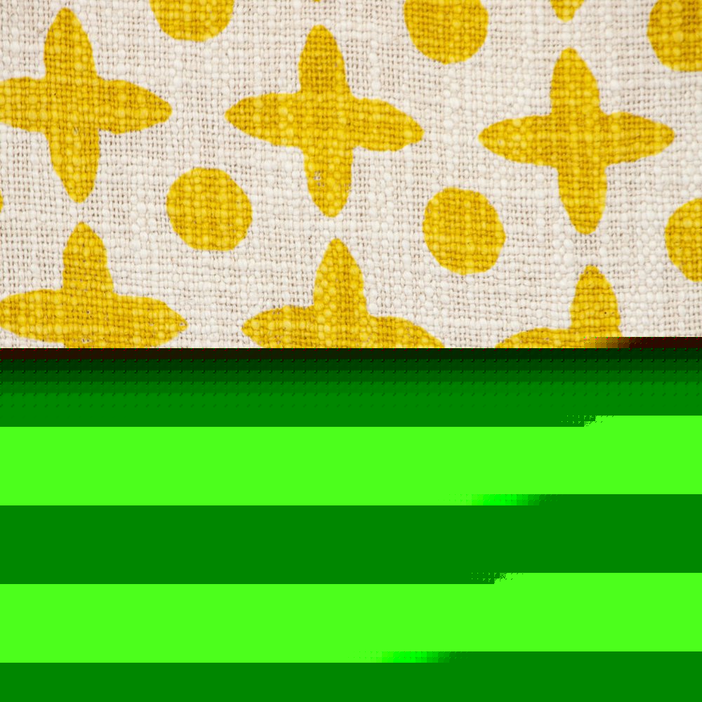 18" Yellow and White Geometric Cotton Throw Pillow