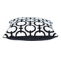 20" Black and White Geometric Cotton Throw Pillow