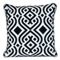 20" Black and White Geometric Cotton Throw Pillow