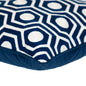 20" X 20" Blue Geometric Cotton Zippered Pillow