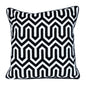 20" Black Geometric Cotton Throw Pillow