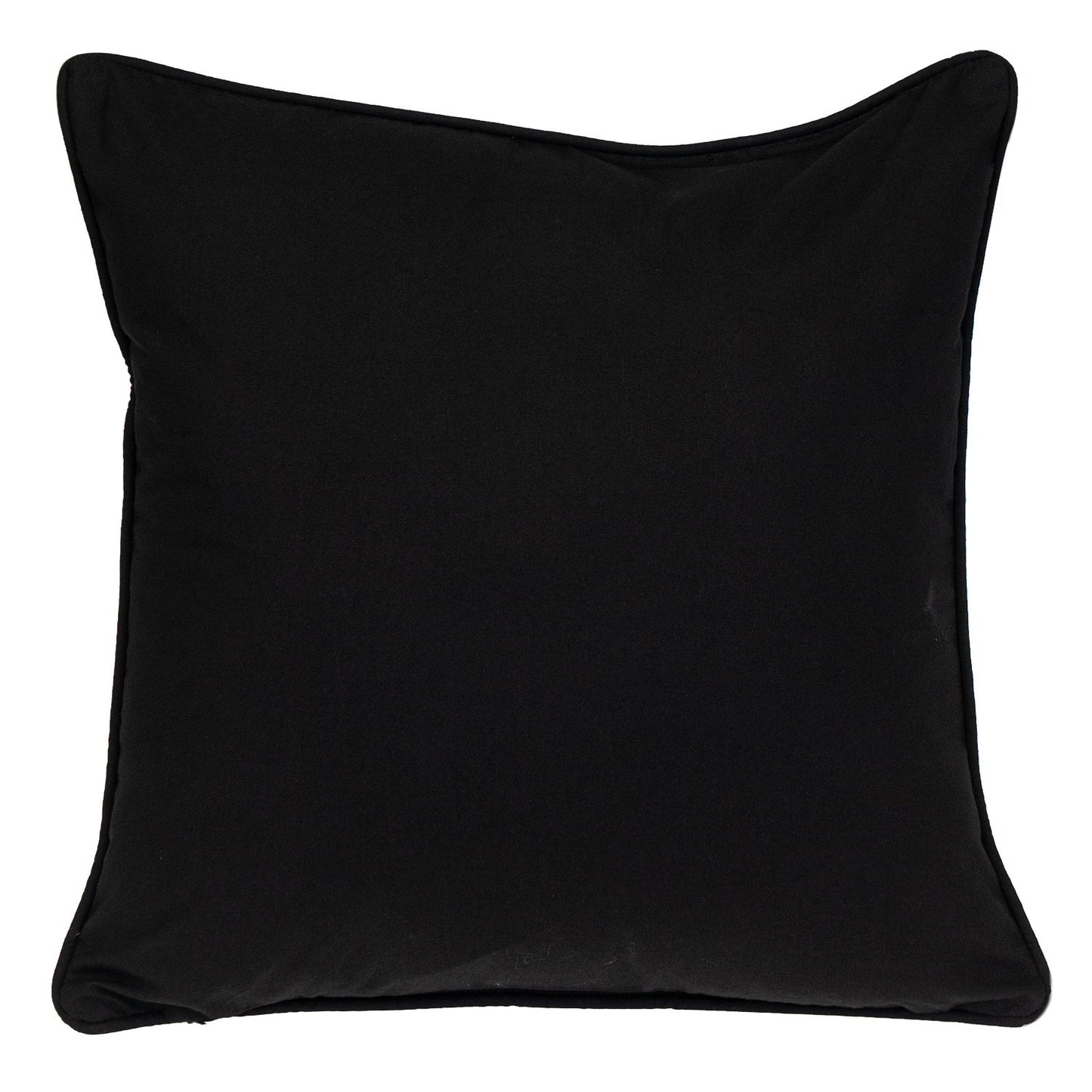 20" Black Geometric Cotton Throw Pillow