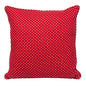 18" Red and White Cotton Reversible Throw Pillow