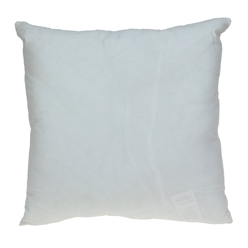 22" Orange And White Floral Cotton Throw Pillow with Embroidery
