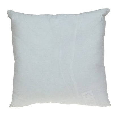 22" Orange And White Floral Cotton Throw Pillow with Embroidery