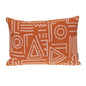 14" X 20" Pink and Orange Geometric Cotton Throw Pillow