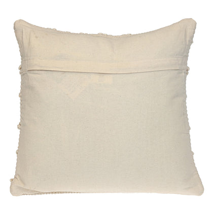 20" Off White Geometric Cotton Throw Pillow