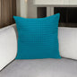 20" Blue Cotton Throw Pillow With Texture