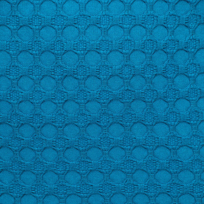 20" Blue Cotton Throw Pillow With Texture