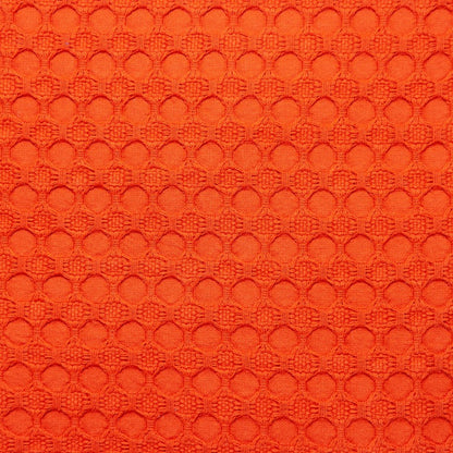 20" Orange Cotton Throw Pillow With Texture