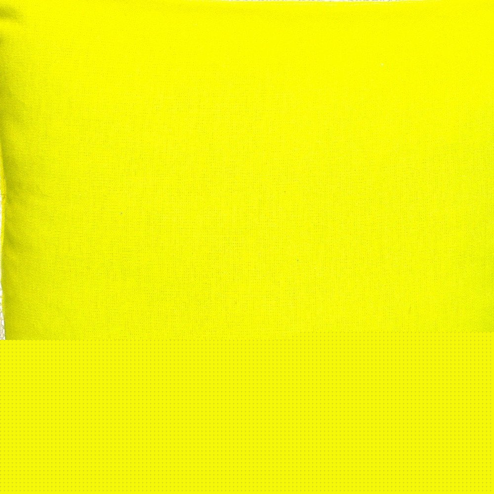 20" Yellow Cotton Throw Pillow