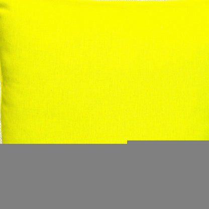 20" Yellow Cotton Throw Pillow