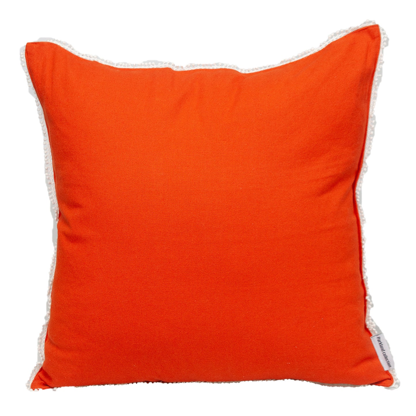 20" Orange Cotton Throw Pillow