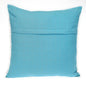 16" Aqua Cotton Throw Pillow with Scalloped Edges