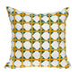 20" Gold and White Geometric Throw Pillow