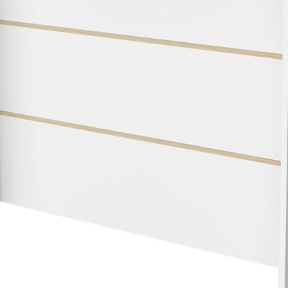 White and Natural 47" Kitchen Island With Storage