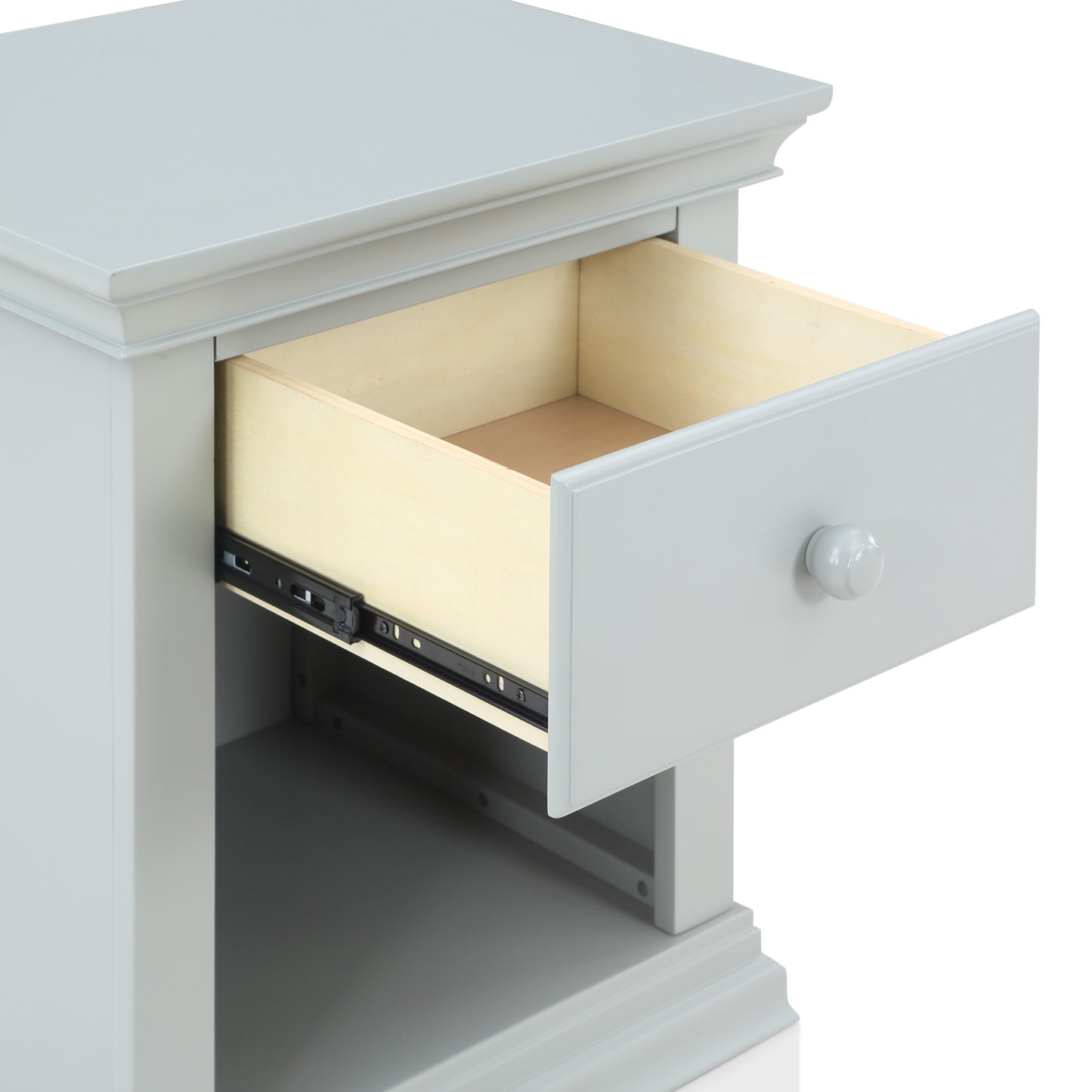 24" Gray One Drawer Nightstand