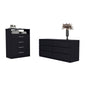 Two Piece Black Bedroom Set