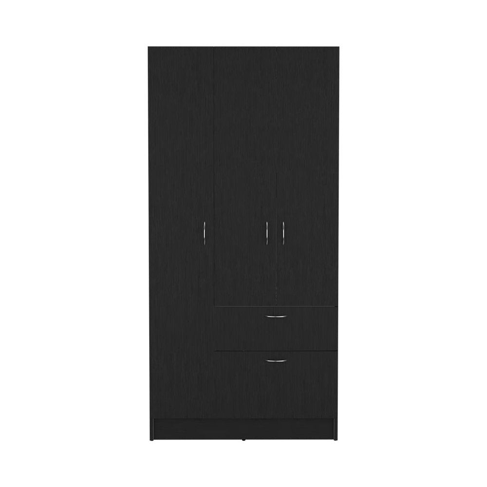 Two Piece Brown and Black Bedroom Set