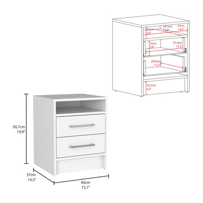 Two Piece White Bedroom Set