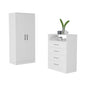 Two Piece White Bedroom Set