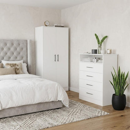 Two Piece White Bedroom Set