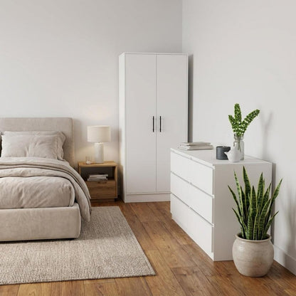 Two Piece White Bedroom Set