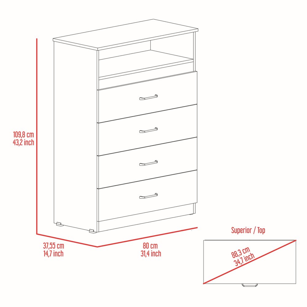 Two Piece White Bedroom Set
