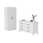 Two Piece White Bedroom Set