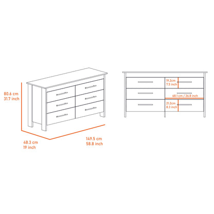 Two Piece White Bedroom Set