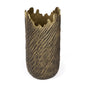 17" Gold Abstract Aluminum Table Vase