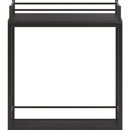 Black Steel Rolling Bar Cart