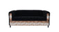72" Black Velvet Sofa