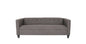 80" Charcoal Polyester Sofa With Black Legs