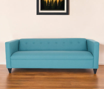 80" Black Polyester Sofa