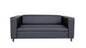 84" Black Faux Leather Sofa
