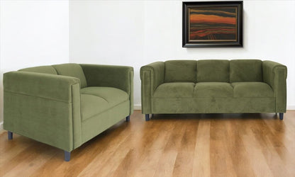 Two Piece Dark Brown Five Person Seating Set