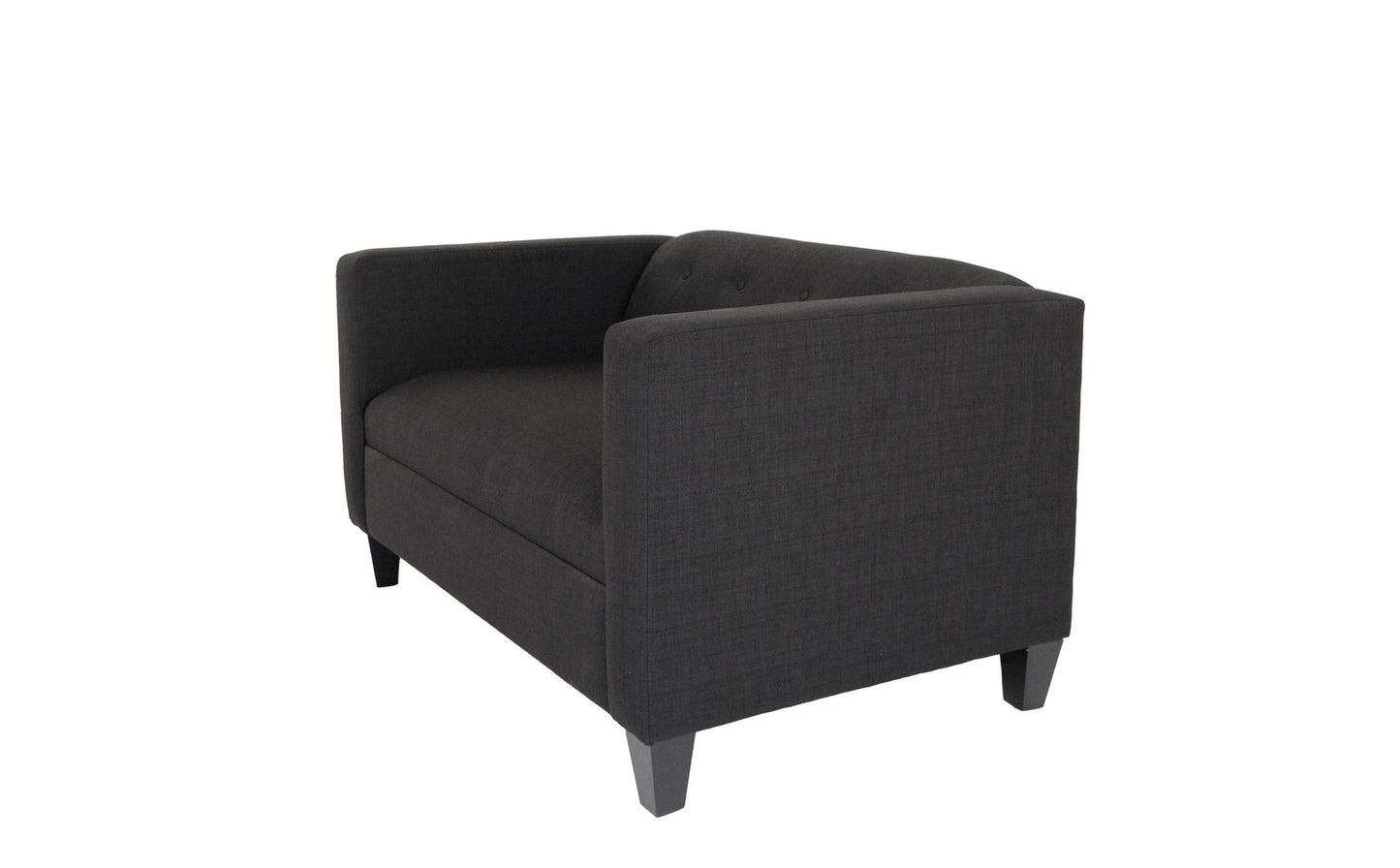 50" Charcoal And Dark Brown Loveseat