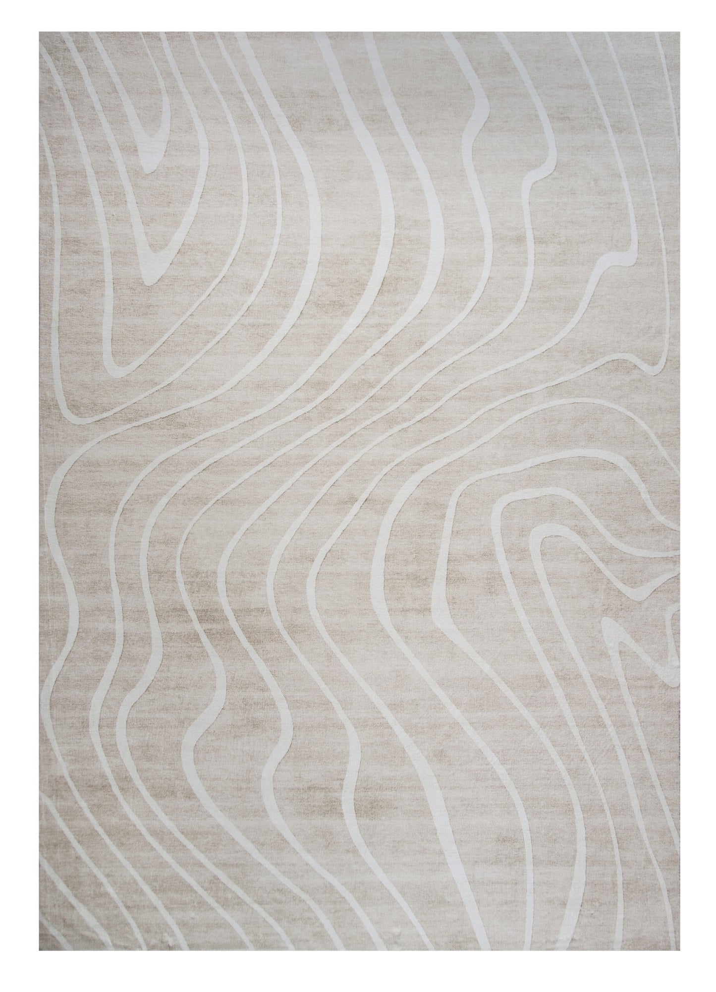 5' X 8' Beige and Ivory Abstract Distressed Area Rug