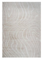 5' X 8' Beige and Ivory Abstract Distressed Area Rug