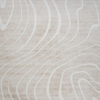 5' X 8' Beige and Ivory Abstract Distressed Area Rug