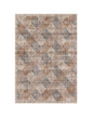 7' X 10' Brown and Blue Floral Distressed Area Rug