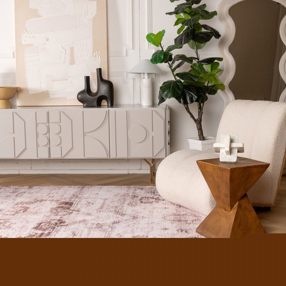 8' X 11' Brown and Ivory Oriental Area Rug