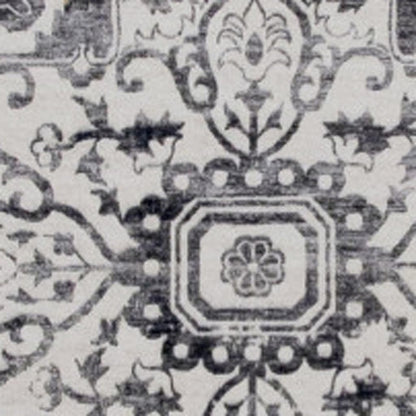 7' X 10' Gray and Gold Oriental Area Rug