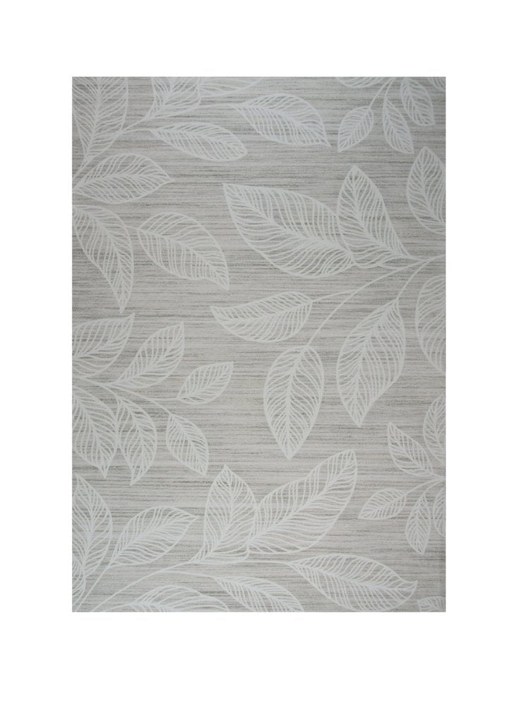 7' X 10' Beige and Ivory Floral Distressed Area Rug